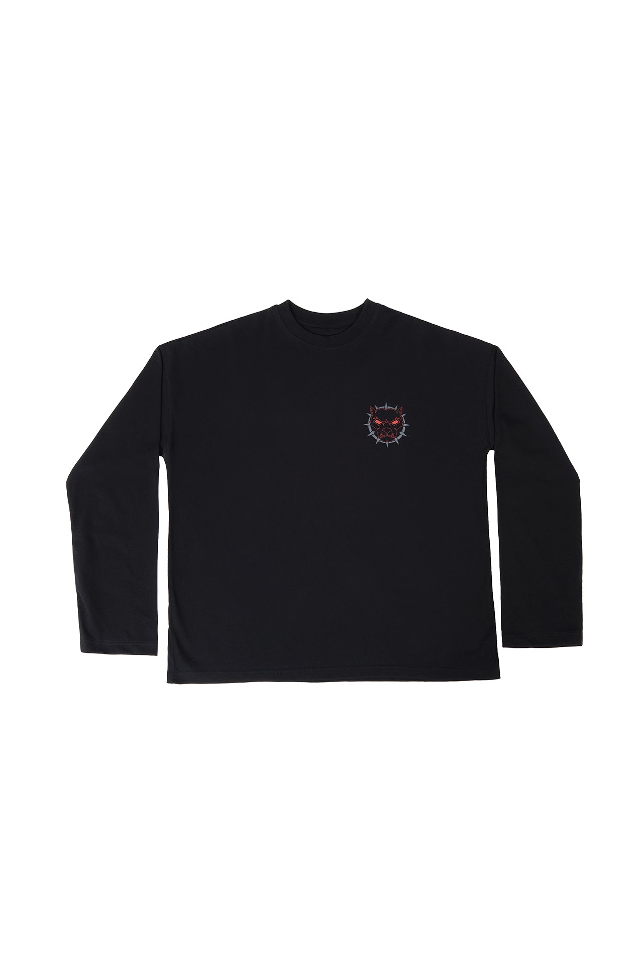 Mad Dog Logo Black&Red - Long Sleeve Tee