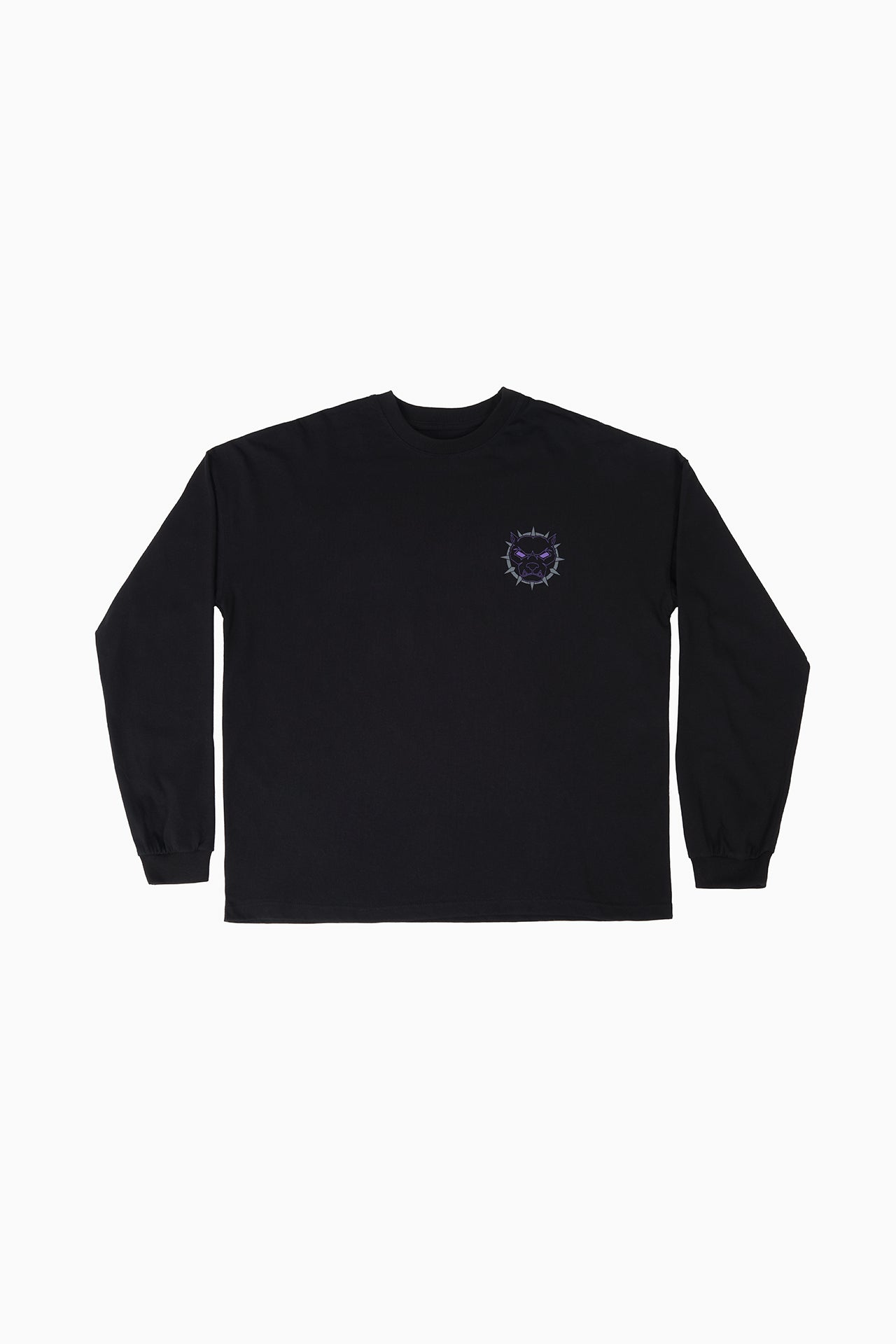 Mad Dog Logo Black&Purple - Long Sleeve Tee