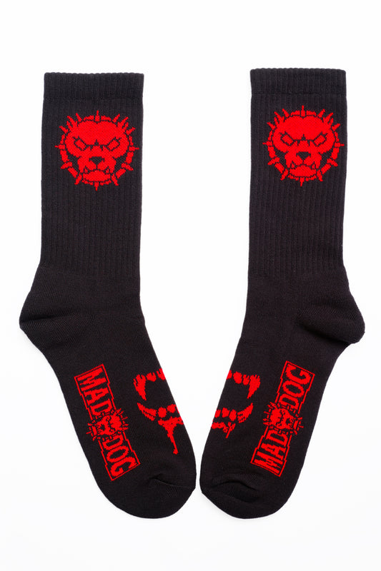 Mad Dog Logo Black&Red - Socks