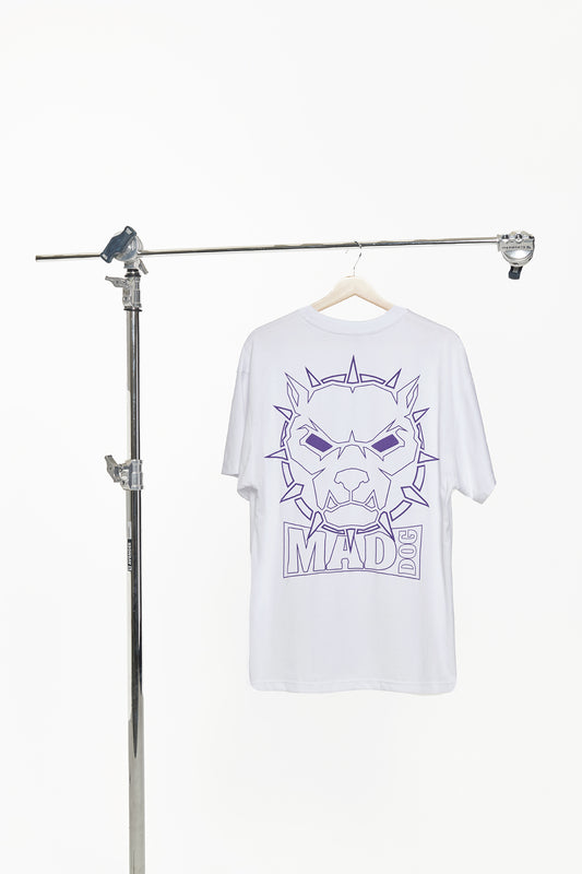 Mad Dog Logo OL White&Purple - Tee